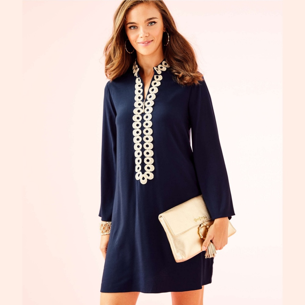 Lilly Pulitzer Gracelynn Stretch Dress (Navy) NWT